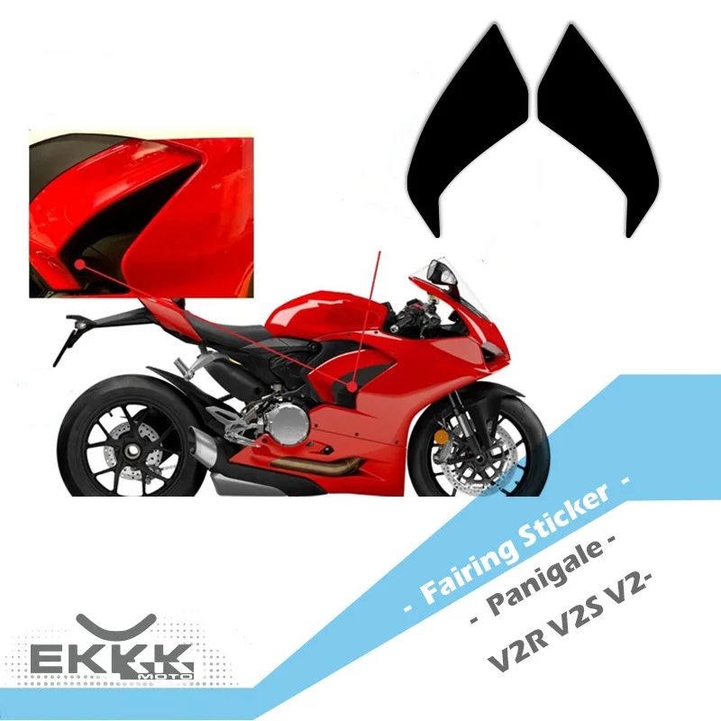 

For Ducati PANIGALE V2 V2R V2S V2SP Fairing Sticker Decal Carbon Fiber Texture Matt Black Sockets Air/Airbox