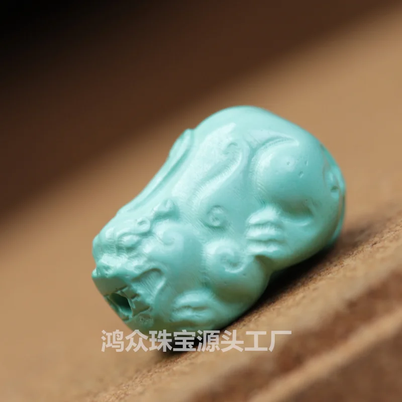 مغناطيسيت الفيروز السلام مشبك الظهر سحابة Pixiu التبعي diyTurquoise مصنع اكسسوارات المجوهرات بالجملة