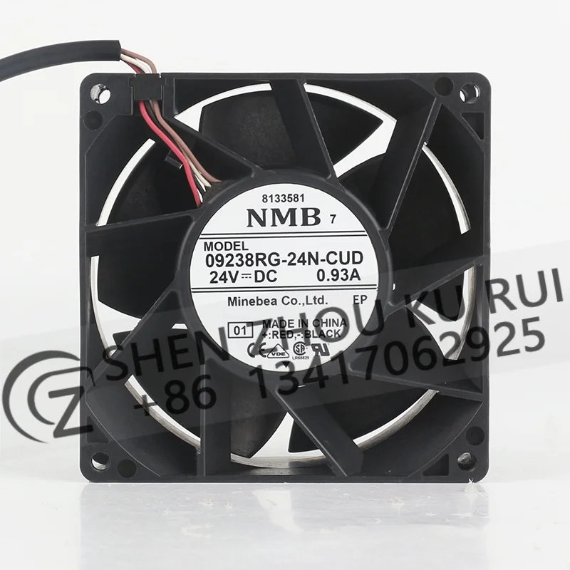 New NMB 09238RG-24N-CUD 24V 0.93A 9038 9CM bearing frequency converter four-wire waterproof cooling fan