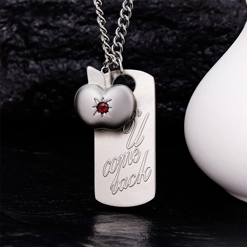 Caleb Necklace GameLove and Deepspace Apple 3D Stainless Steel Jewelry Cosplay Props Necklace Keychain Bracelet Birthday Gifts
