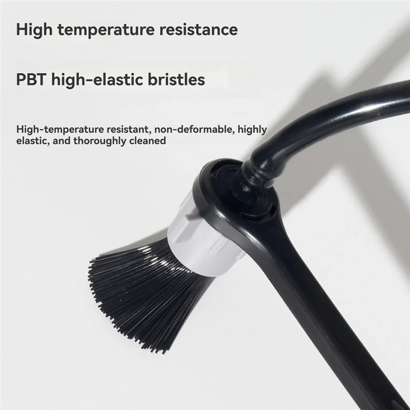 Stoomreinigingsborstel voor espressomachine Brouwkop om vet en dicht te verwijderen Anti-verbranding Afneembaar-A77G