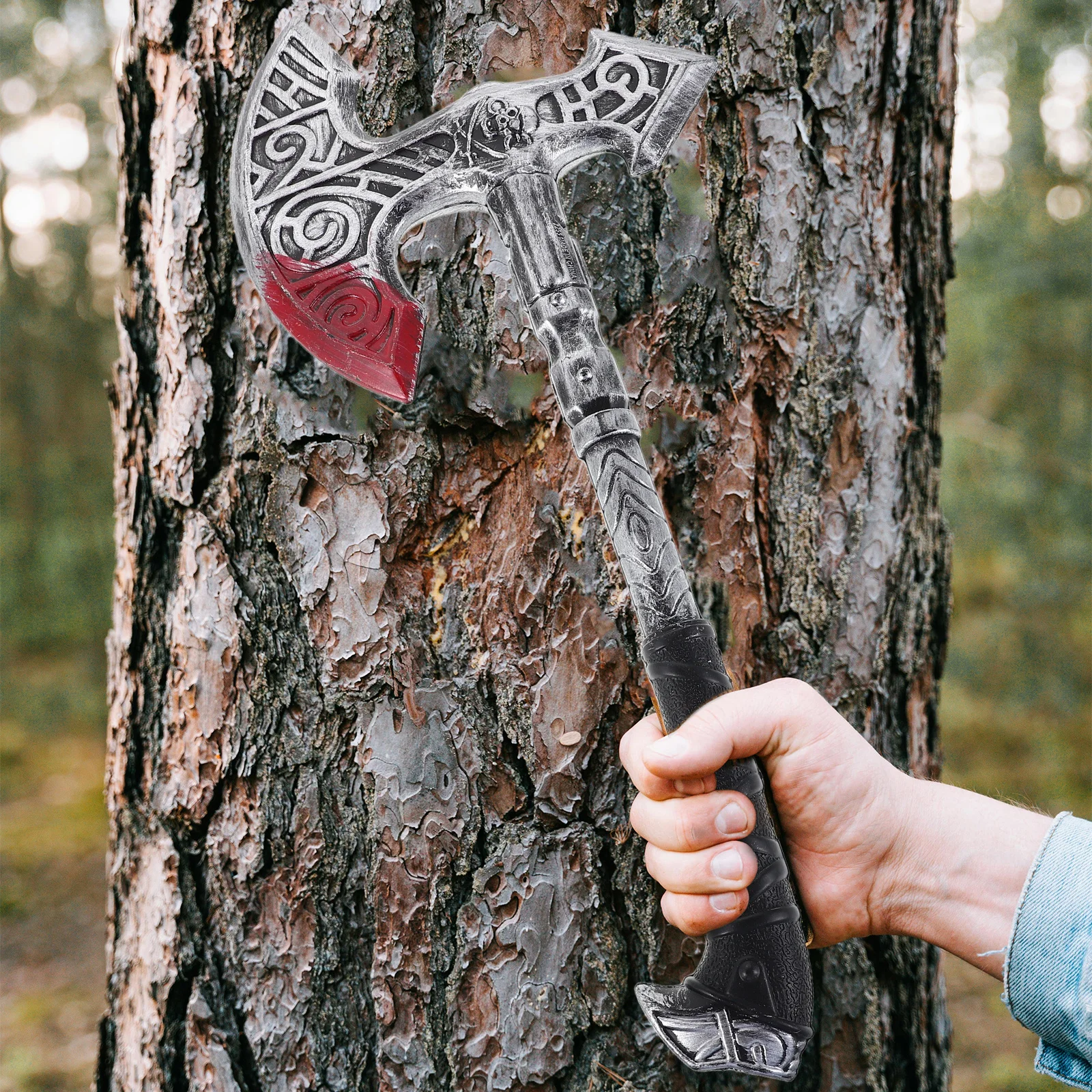 Gefälschte Achsen Realistische Wikinger Axt Prop Halloween Kostüm Mittelalter Cosplay Party Bühne Leistung Requisiten Gefälschte Achsen