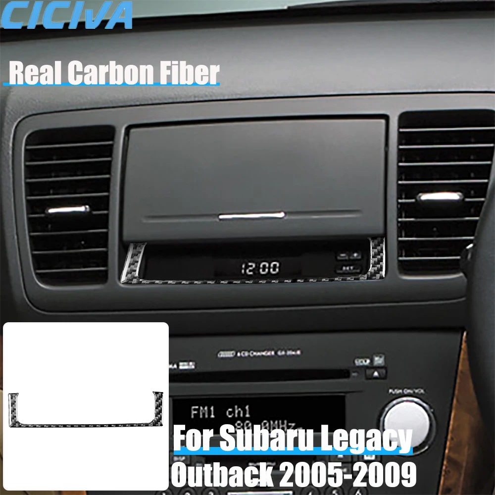 

Real Carbon Fiber Car Accessories Center Console Button Cover Soft Sticker For Subaru Legacy/Outback 2005 2006 2007 2008 2009