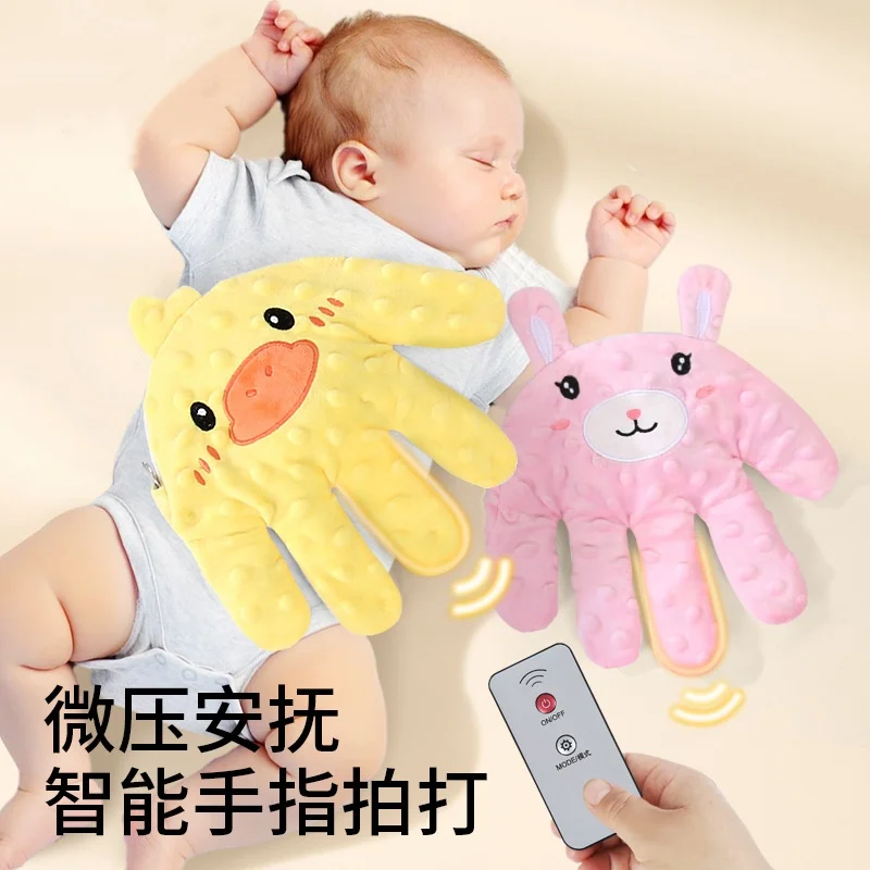 Baby Soothing Palm Sleep หมอน Startle ป้องกันถุงมืออุ่นไฟฟ้าการ์ตูนเด็ก Patting ของเล่นด้วยรีโมทคอนโทรล Baby Care