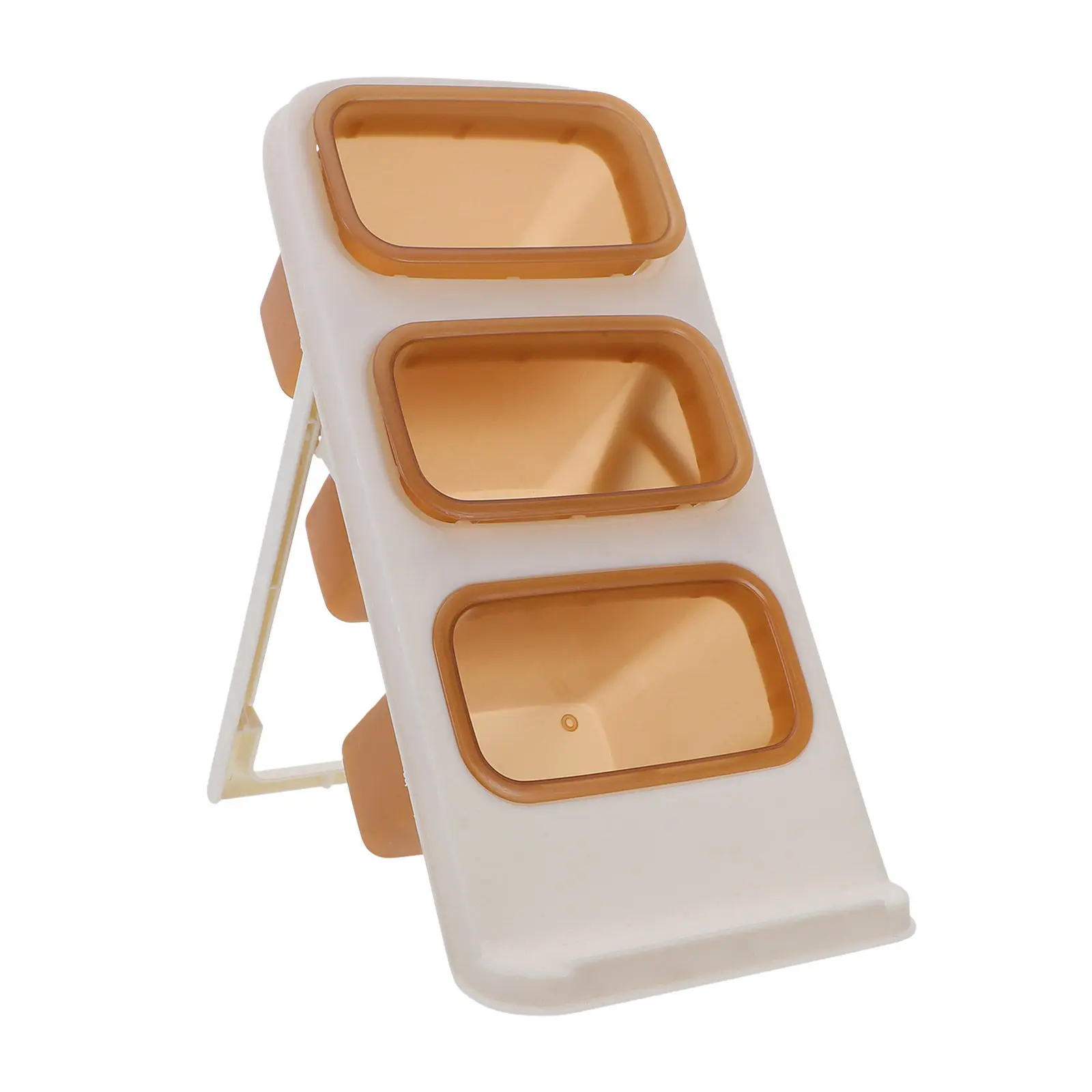 2Pcs Desk Brush Organizer Marker Holder Plastic Multifunctional Compartments Makeup Brush Cup Pencil Lipstick Holder Vanity Tool