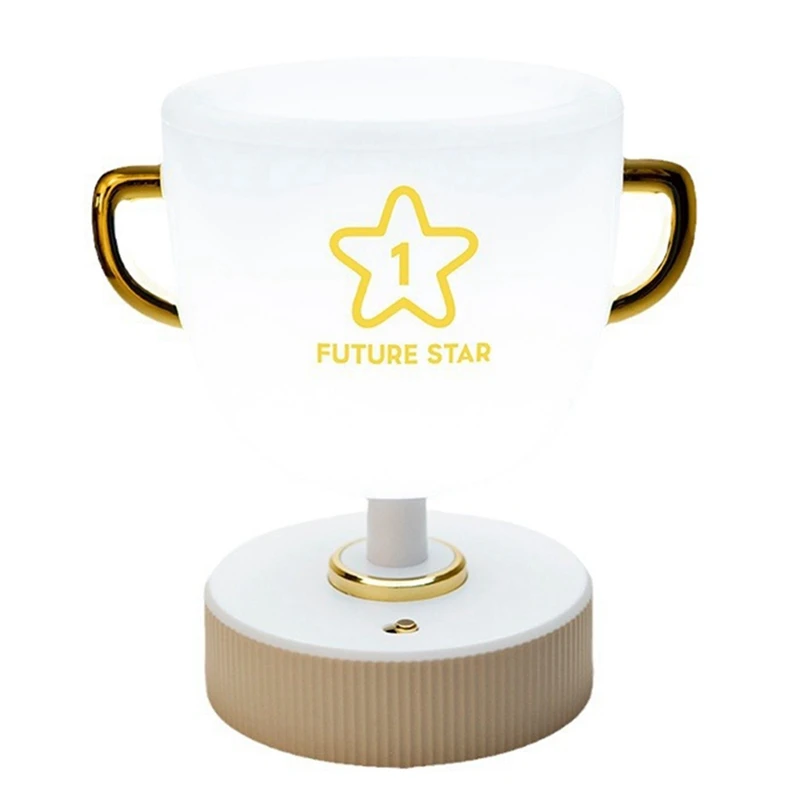 ABNO-LED Lampada trofeo per bambini Portapenne per apprendimento Lampada da comodino per camera da letto per bambini Regalo di compleanno Luce notturna