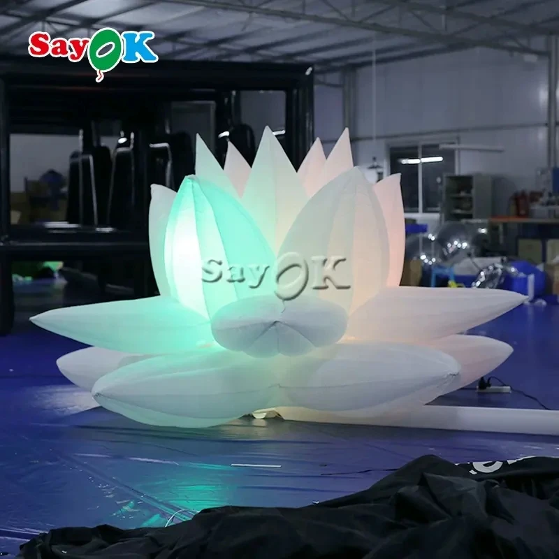 Inflatable Flower Ground Decorations Inflatable Flowers Model With Remote Controller For Ceiling Bar Hotel Decor