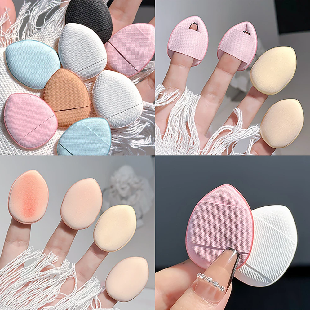 7/10PCS Mini Air Cushion แป้งพัฟ Water Drop Shaped คอนซีลเลอร์แต่งหน้าเครื่องมือขนาดเล็กปลายนิ้วพัฟสําหรับ Smooth FINISH การประยุกต์ใช้