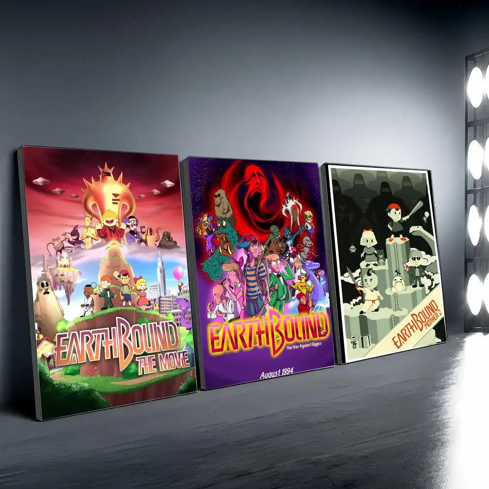 Adventure Game E-EarthBound 2 Poster Vintage Wall Art Aesthetic Room Decor Print Living Room Bedroom Home Decoration