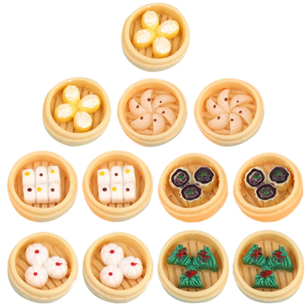 

Набор из 12 миниатюрных булочек на пару, декоративная имитация еды для оформления рынков, дошкольного образования и демонстрации миниатюрных продуктов