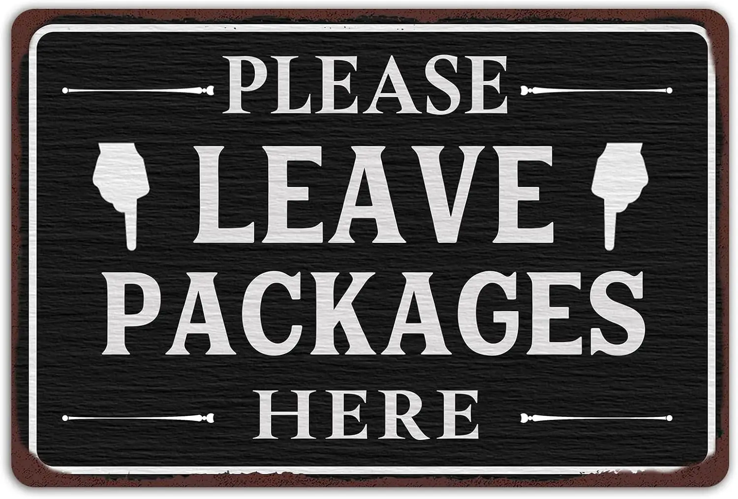 Please Leave Packages Here Metal Sign, Package Delivery Decor, Indoor Outdoor Use for Front Door, Business,
