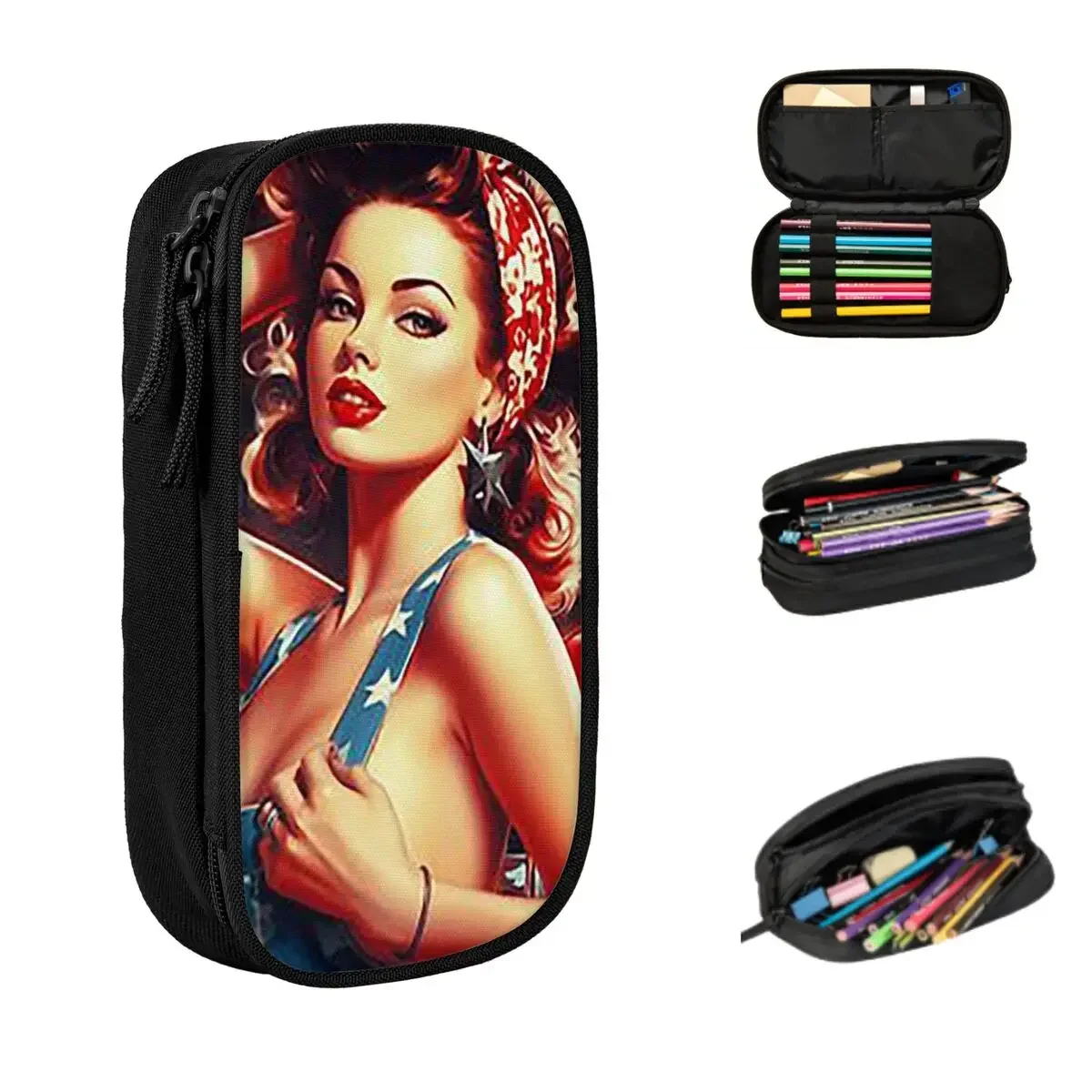 

Винтажные пеналы для гаража, большие сумки для ручек, коробка для ручек, пенал для мальчиков и девочек, студентов, канцелярские принадлежности, школьный офис