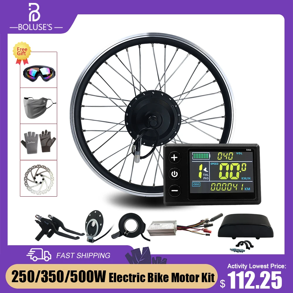 

Electric Bicycle Conversion Kit, Front Fork, Hub Motor Wheel, 250W, 350W, 500W, 36V, 48V, 100mm, 16-29 Inch, 700C