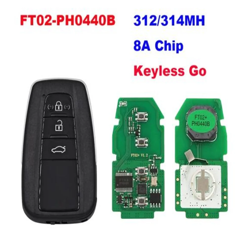 

4 pcs Lonsdor FT02-PH0440B Update Version of FT11-H0410C 312/314MHz 8A Chip For Toyota RAV4 Avalon Smart Key