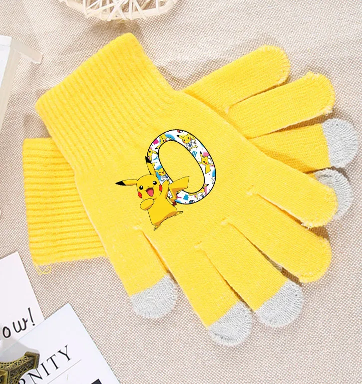 قفازات البوكيمون الشتوية الكرتونية الشكل الدافئة الناعمة أزياء لطيف الحرارية فنجر قفاز السفر ركوب المشي لمسافات طويلة الأصدقاء هدية عيد ميلاد