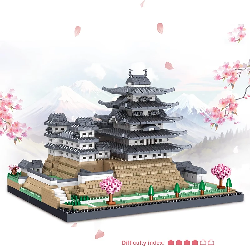 Blocs de construction château Himeji créatifs, 2660 pièces, modèle de ville de renommée mondiale, vue sur la rue, Architecture, briques à assembler, jouet cadeau pour enfant