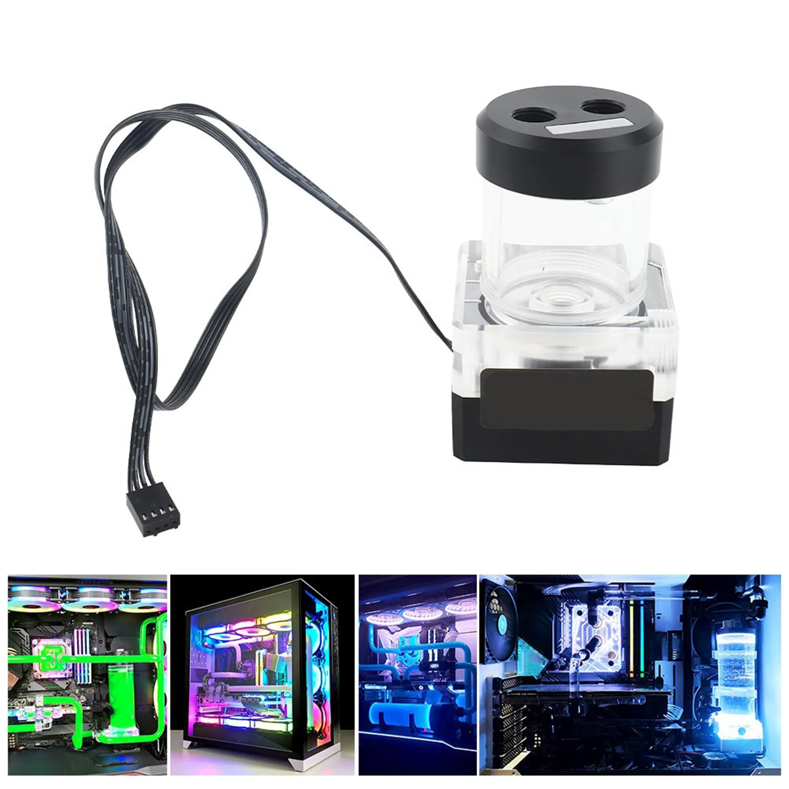 

Combo Pump Computer PC Cooler Integrated Built-in Defoaming 500L/H- 3 Meters Discharge Computer