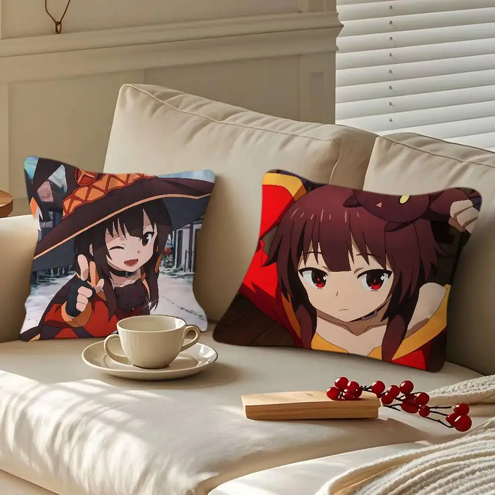 M-Megumin غطاء الوسادة المخدة المفروشات أريكة رمي وسادة ديكور المنزل المخدة