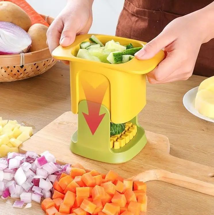 

Multifunctional Vegetable Chopper French Fries Cutter Hand Pressure Onion Dicer Cucumber Potato Slicer Kitchen Tool ni401