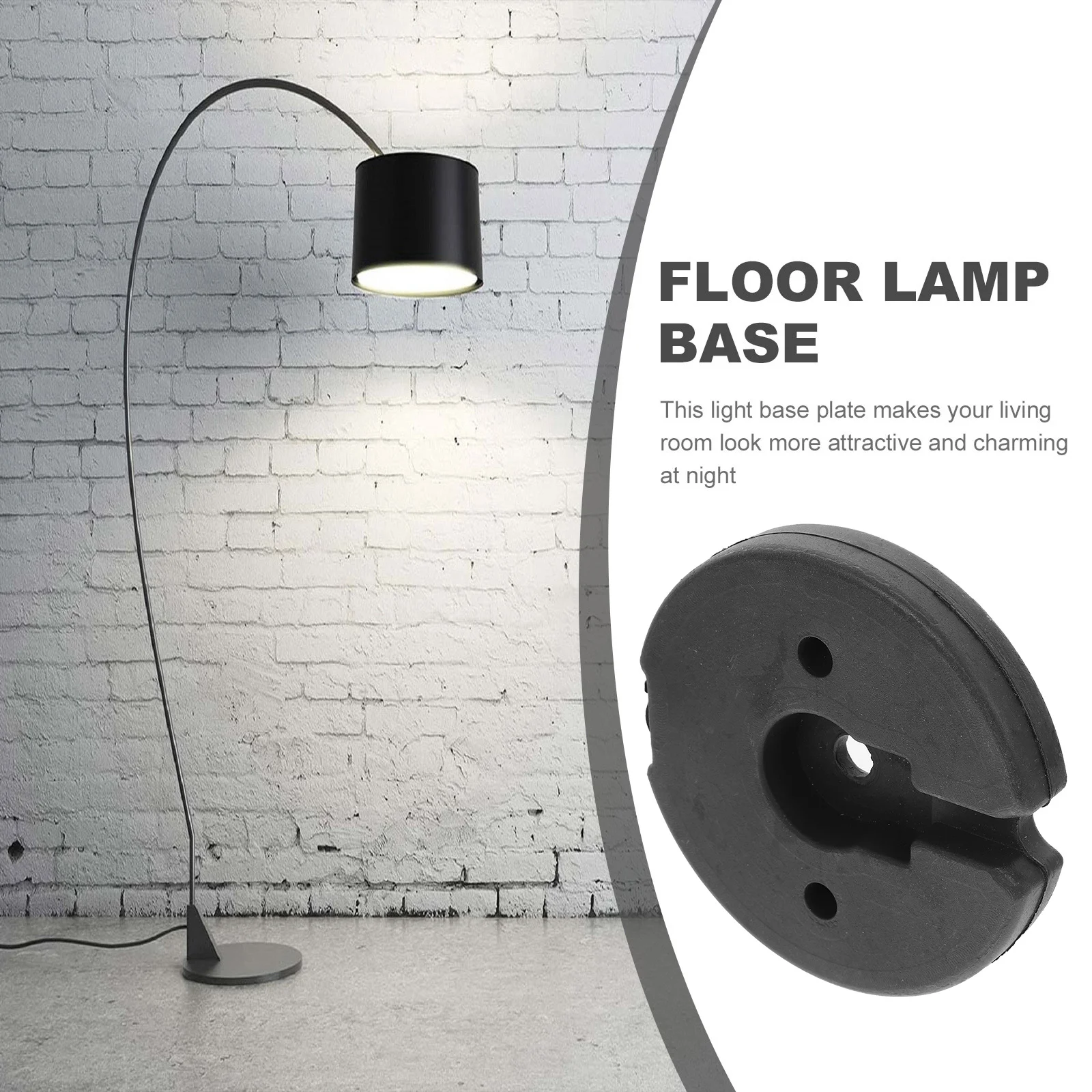 

Sturdy DIY Lamp Base Plate with Plastic Counterweight for Floor Light Stability Room Night Lighting Fixture Part