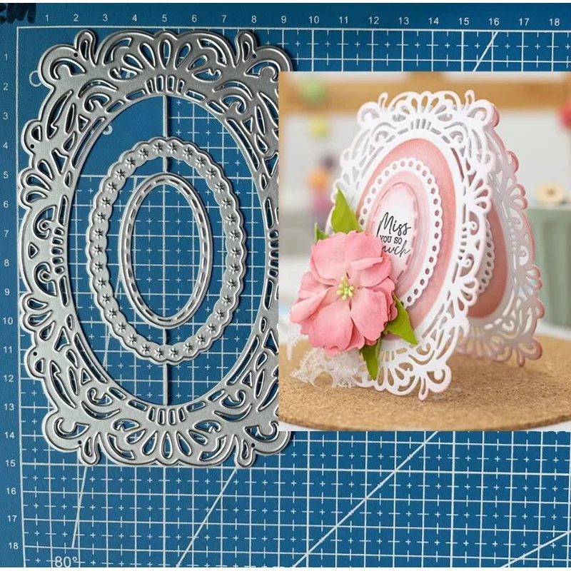 

Lace Frame Metal Cutting Dies Scrapbooking Paper Card Crafts Embossing Stencils