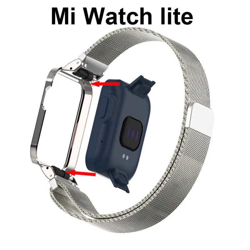 Bransoletka do zegarka Xiaomi Redmi 4/3 Aktywny pasek Redmi Watch 2 Lite Bransoletka Mi Watch Lite Milanese Opaska ze stali nierdzewnej