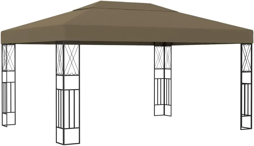 

Gazebo | Garden Canopy Shelter | Outdoor Metal Pavilion | Patio Sun Shade Canopy Tent for Outside Backyard Yard Lawn | Taupe Fab