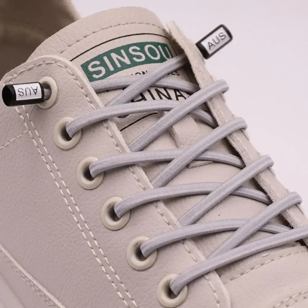 Verstärkte elastische Schnürsenkel ohne Binden für Sneaker und Sportschuhe - Runde Stretch-Schnürsenkel für Kinder und Erwachsene - Einheitsgröße für schnellen, einfachen und sicheren Sitz – Detail 8