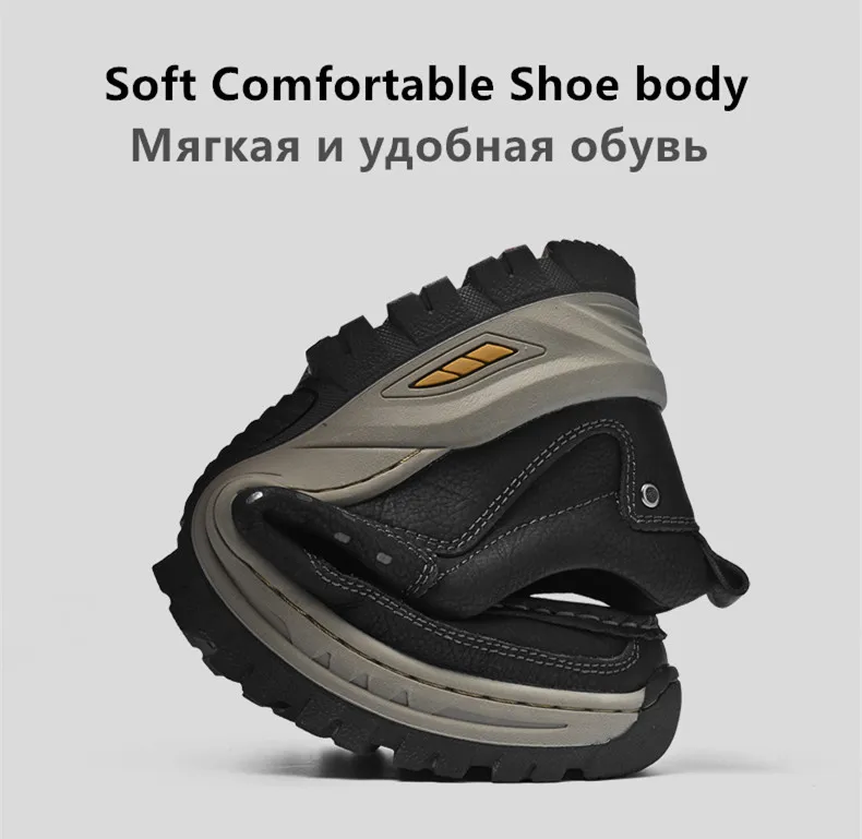 Marke Männer Schuhe Hohe Qualität Aus Echtem Leder männer Casual Schuhe Slip Auf Komfort Business Mann Wohnungen Schuhe Outdoor Männer arbeit Schuhe – Detail 7
