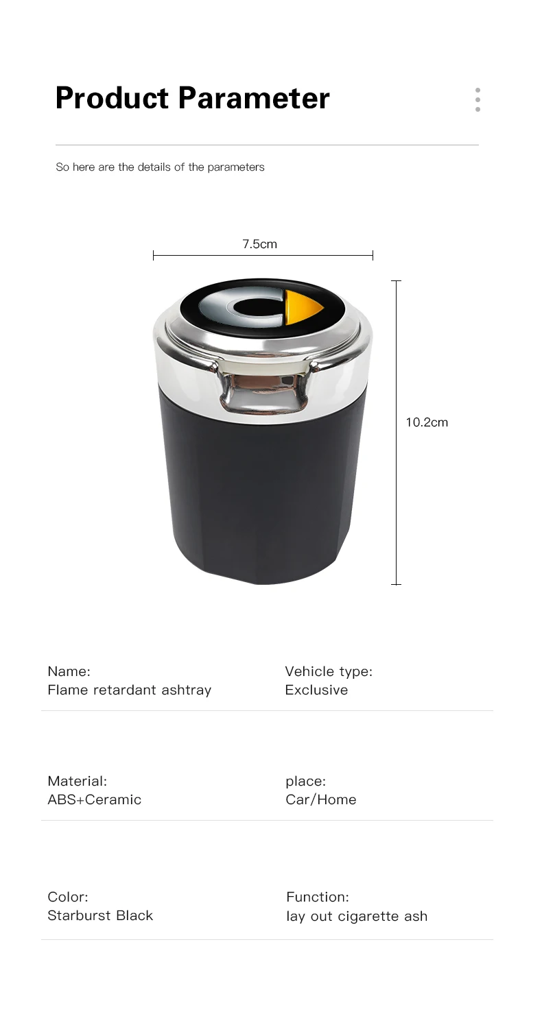 車内アクセサリー灰皿LEDライトポータブル煙灰ホルダー メルセデスベンツAMGスマートW205 C300 W203 W206 W108 W124用