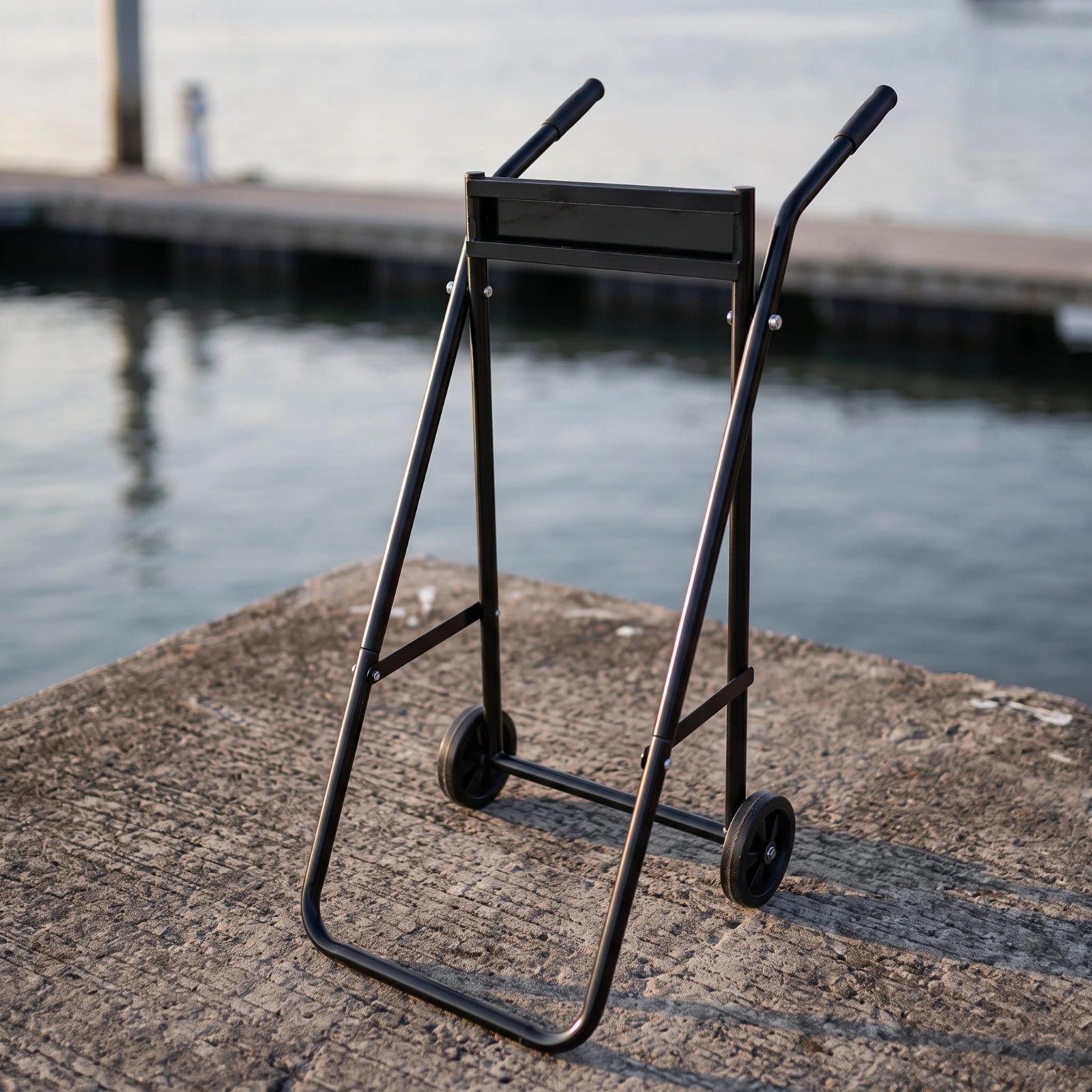 Outboard Motor Trolley Anti-Slip Outboard Motor Stand with Wheels Stable Sturdy for Mechanics, Dockside, Garage