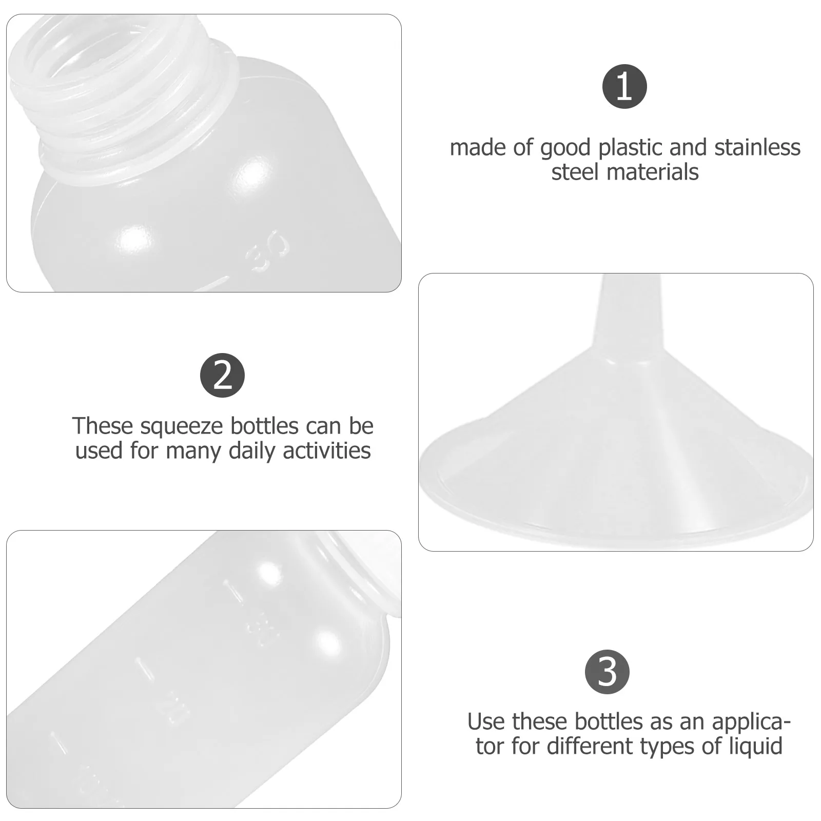 

1Set Multiuse Glue Bottles with Controlled Drip for Household Projects Oil Precision Bottle Needle Oiler Bottles