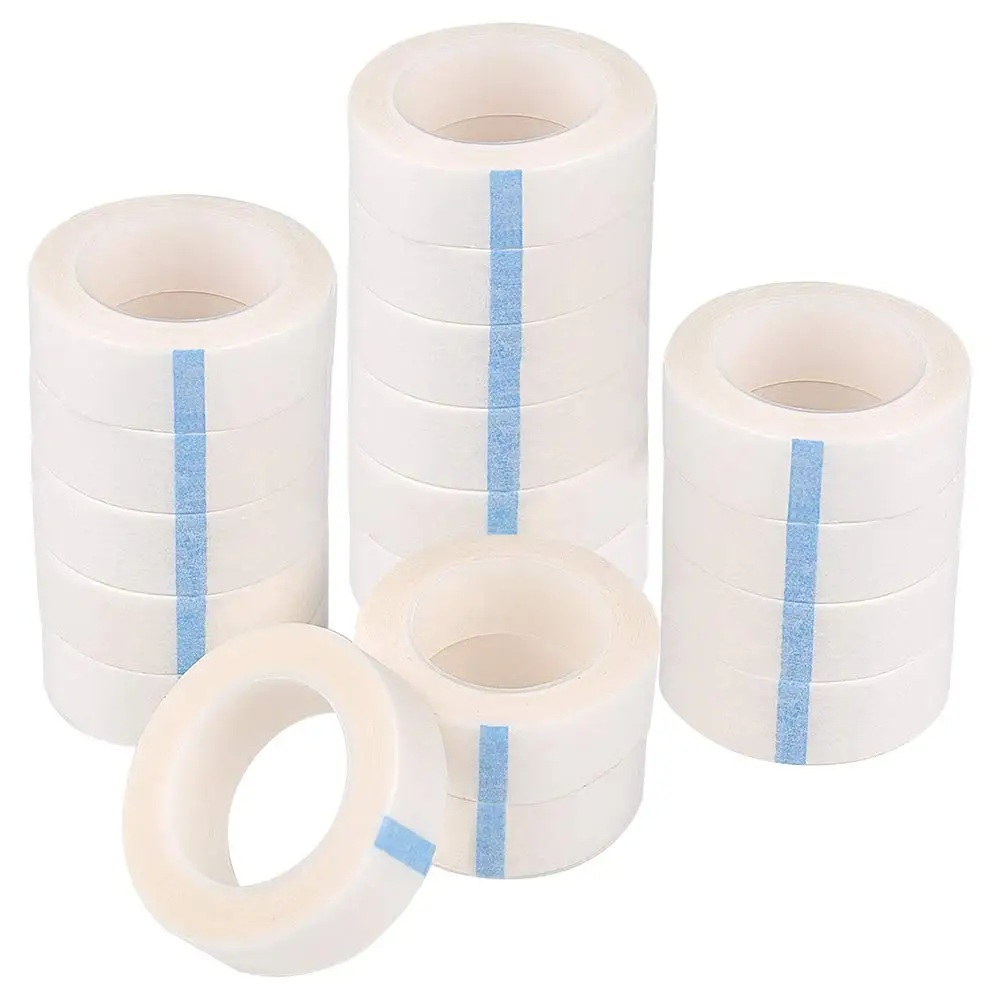 5 pces/10 pces fitas de papel médico respirável extensão dos cílios fiapos fita branca olho cílios postiços remendo pálpebra adesivo