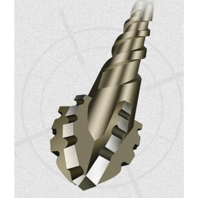 Nova broca excêntrica serrilhada de quatro arestas para perfuração a seco de todos os tipos de azulejos, cerâmica, vidro, mármore, concreto, aço inoxidável e pedra.