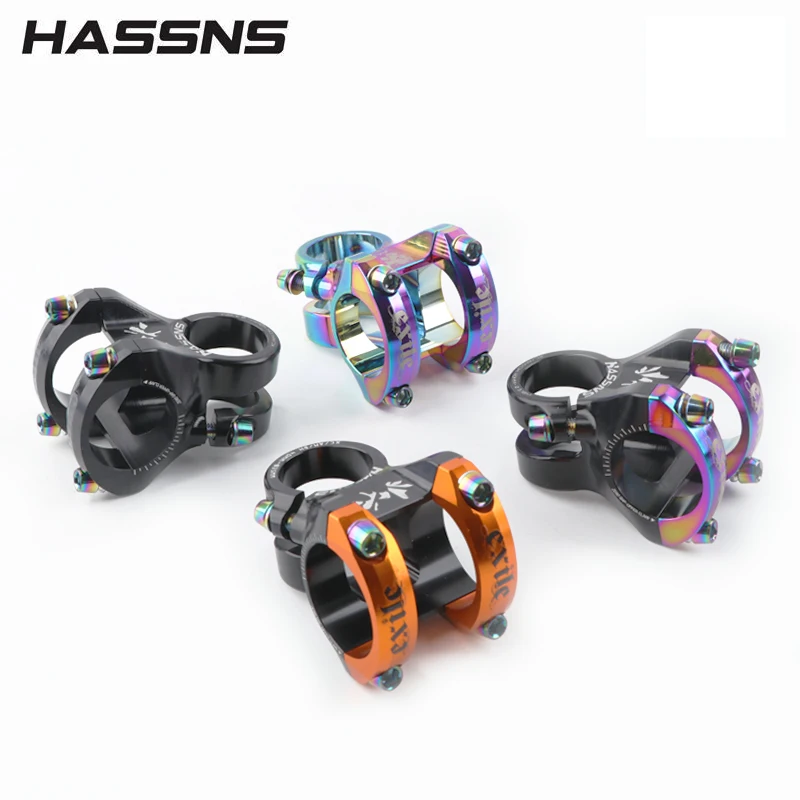 HASSNS TR2 Bicycle Stem Road Short Power Mountain Bike Handlebar Stem 31.8/35*40MM Mtb Table Power Riser Handle Cycling Bridge