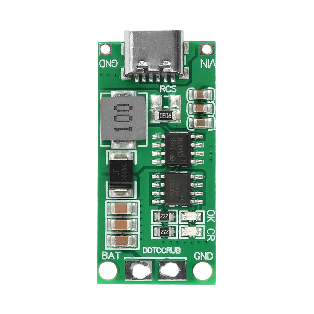 DC 3-6V Polymer-Lithium-Ionen-Akku-Boost-Modul 2S/3S/4S 1-4A Lade Typ C für elektronische Komponenten