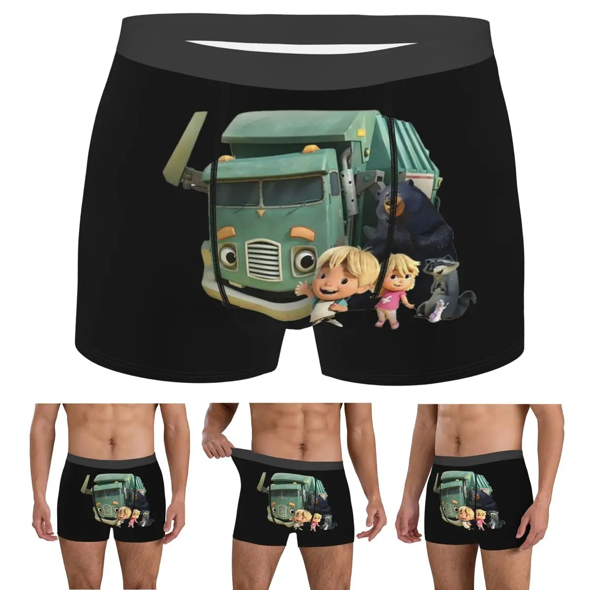 

Boxer Underpants Shorts Trash Truck Netflix Panties Men's Ventilate Underwear for Homme Man Boyfriend Gifts