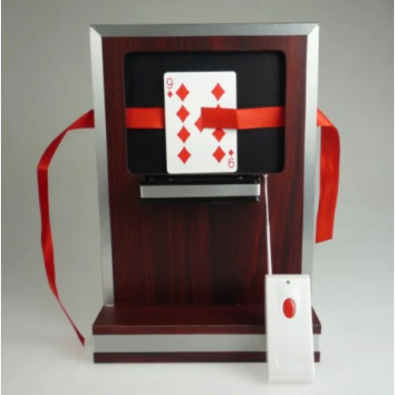 Silk Fixed Card with Flame Remote Control Version Stage Magic Tricks Illusions Party Magia Games Gimmicks Professional Magician