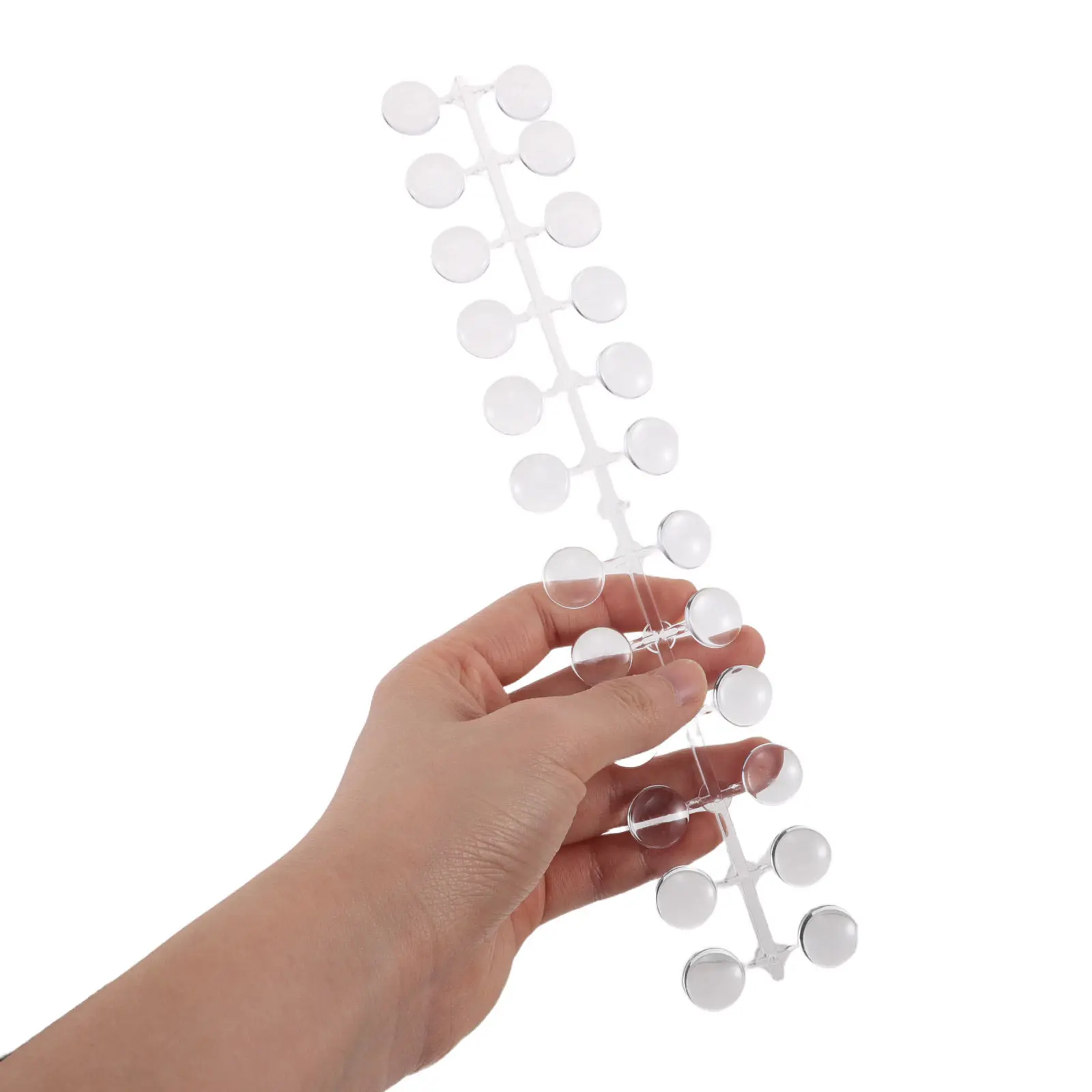 120Pcs Nail Color Display Board High Transparency Clear Plastic Flat Bottom Nail Art Practice Tips Holder Salon DIY Manicure