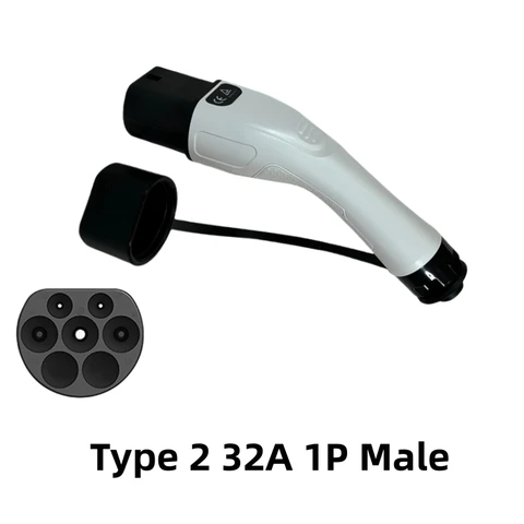 Зарядный разъем Type 2 IEC 62196-2 для электромобилей, сменный соединитель 16А/32А, стандарт ЕС, штекер для зарядной станции электромобилей