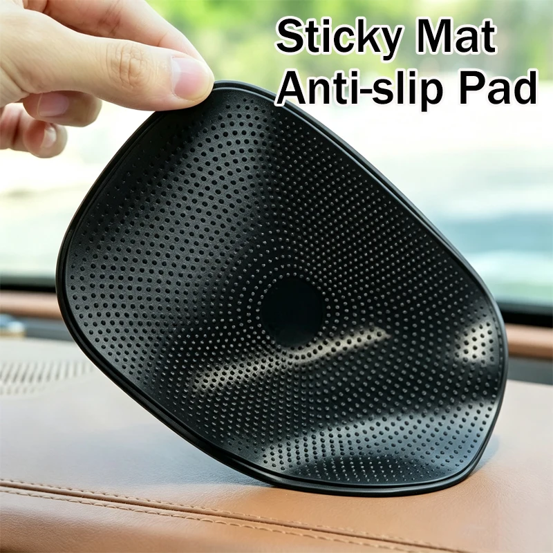 Car Dashboard Sticky Silicone Mat Anti-slip Magic Pad For Cell Phone Sunglasses Coins Keys Non-slip Dash Holder Black