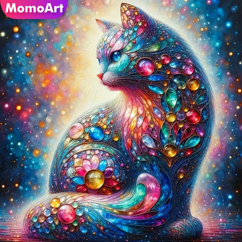 

Новинка Momoart: Алмазная вышивка «Кот» — картина животного из страз, набор для рукоделия, алмазная мозаика, DIY декор для дома