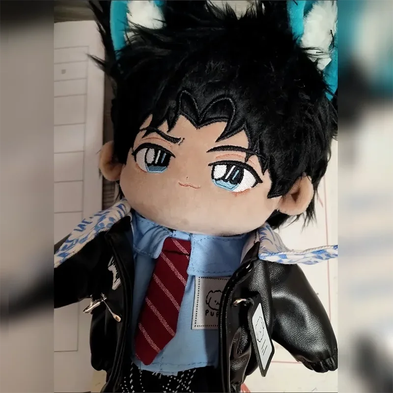 20cm Hattori Heiji Dress-up Puppet Anime Detective Conan Cotton Stuffed Doll Toys for Children Adults with Cos Cloths Suit Gifts