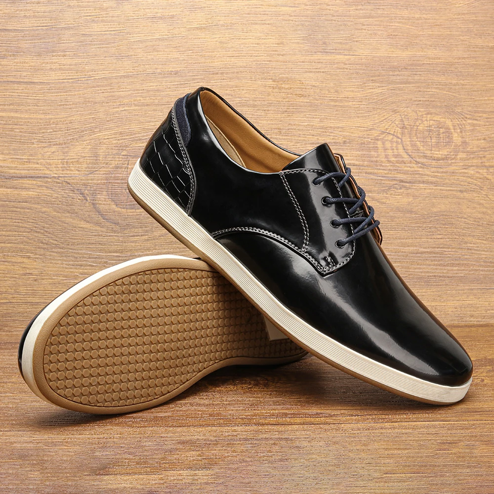 7~13 men casual shoes brand 2024 fashion comfortable leather shoes #KD4261