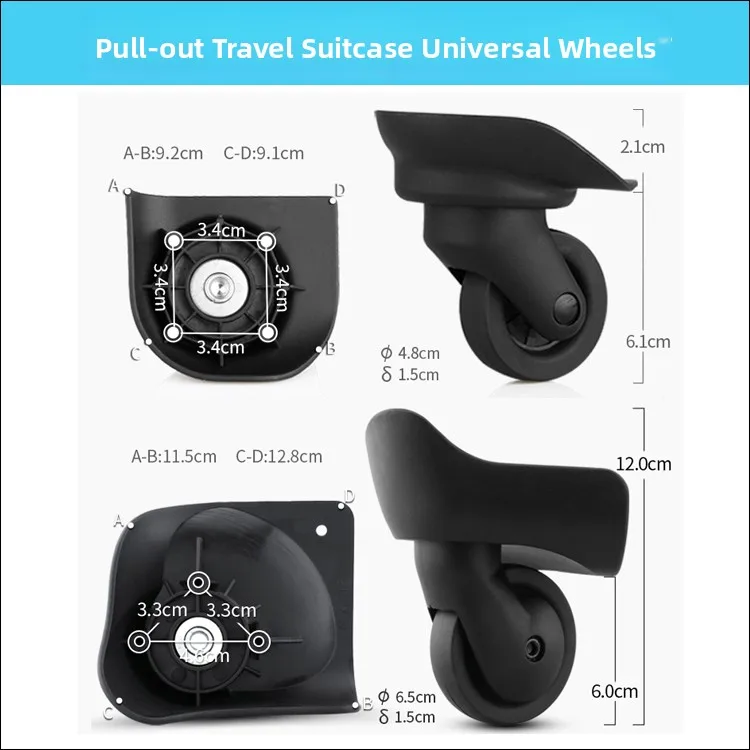Mendoza Luggage Wheel Hinomoto Universal Wheel LT20N Roller Bag Wheel 2025 Winter New Fashion Women's Handbag Accessories