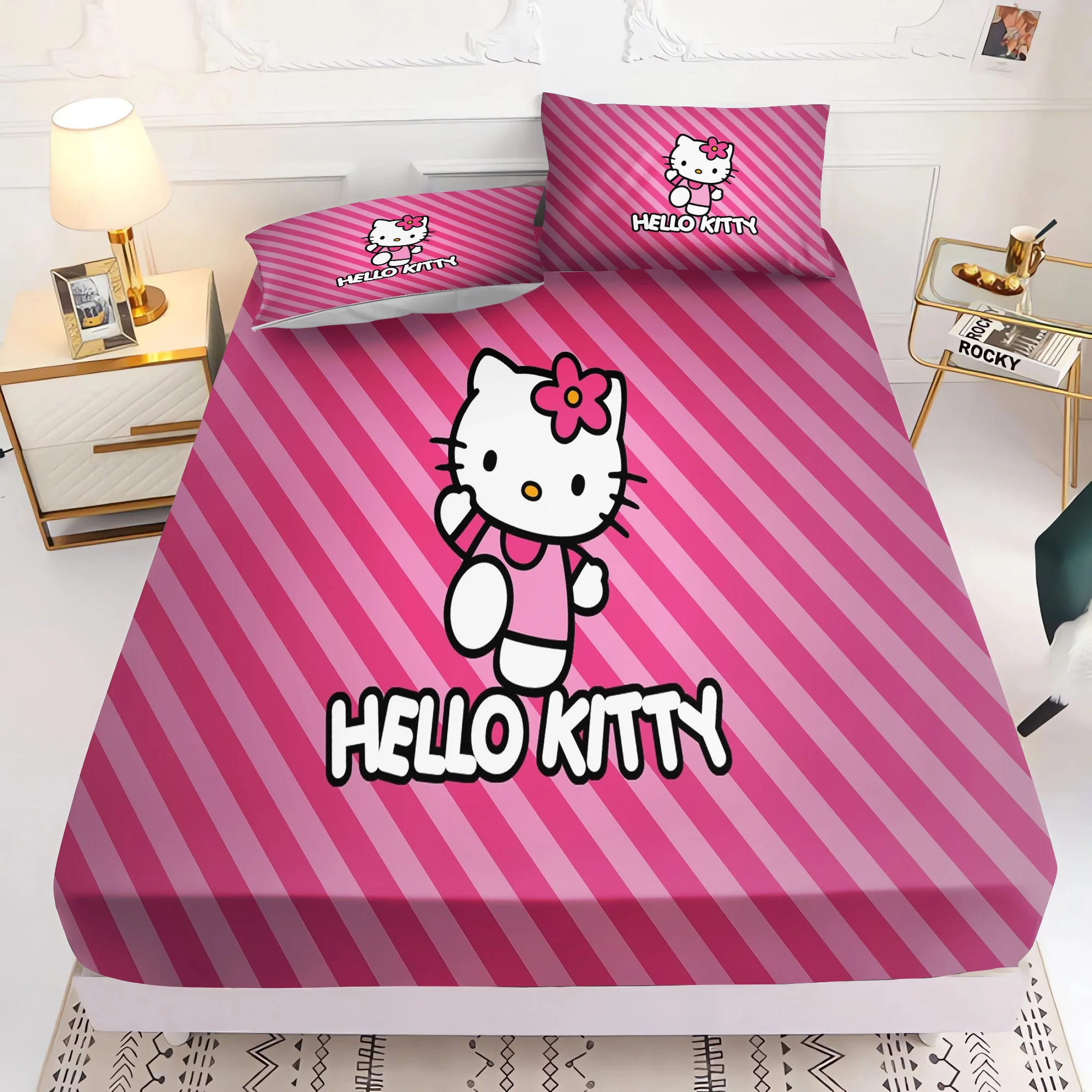 

Комплект детской постельного белья Holle Kitty 100% дюйма, украшение для спальни, для дома, подходит для детей и взрослых