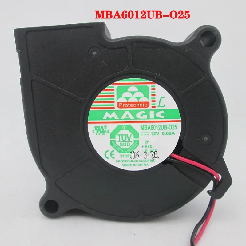 For Magic MBA6012UB-O25 DC 12V 0.60A 2-Wire Server Cooling Fan