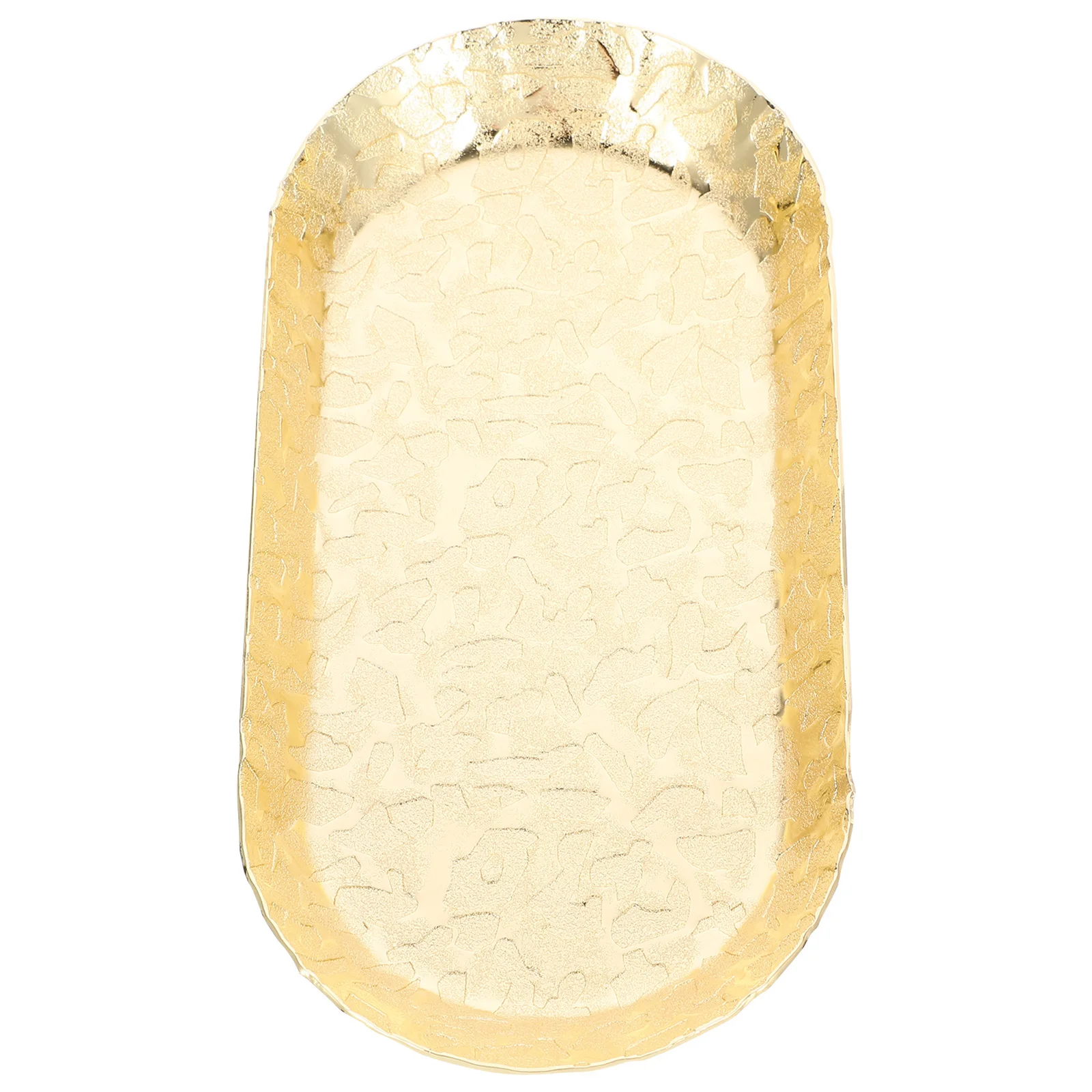 

Hammered Snack Tray Stainless Steel Jewelry Organizer Multi-Use Storage Tray For Home Bathroom Sink Table Decor