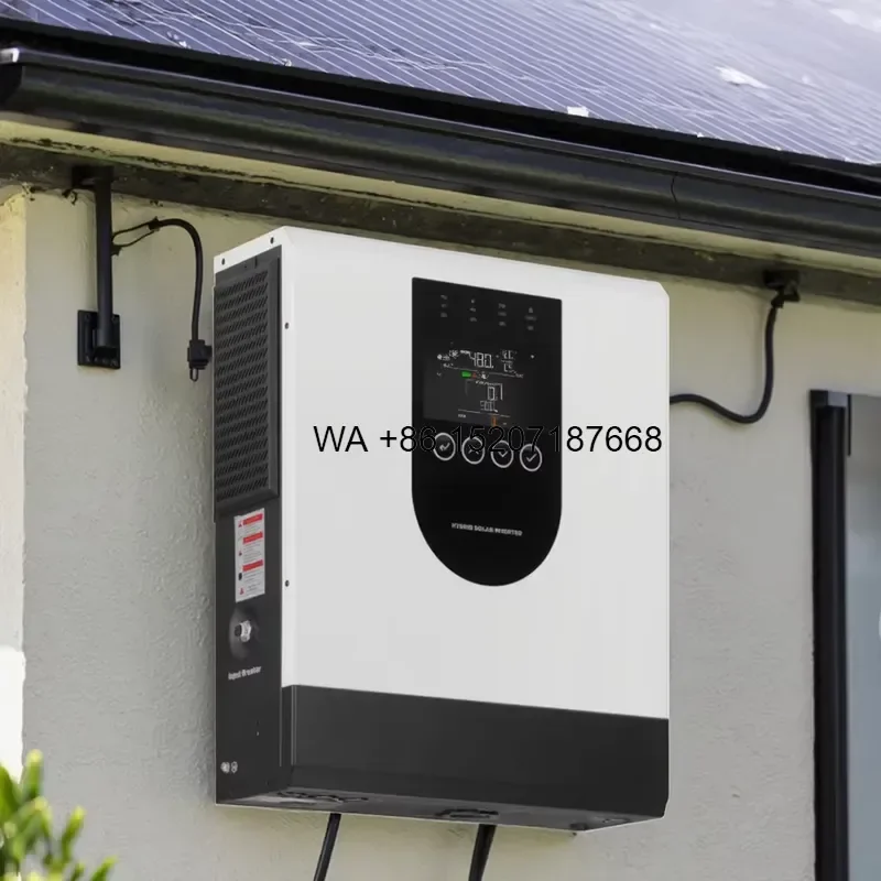 Wmwmnu 6KW Hybrid Solar Inverter 48V On Off Grid MPPT Inverter with WIFI Communication AC Inverter for Home Use