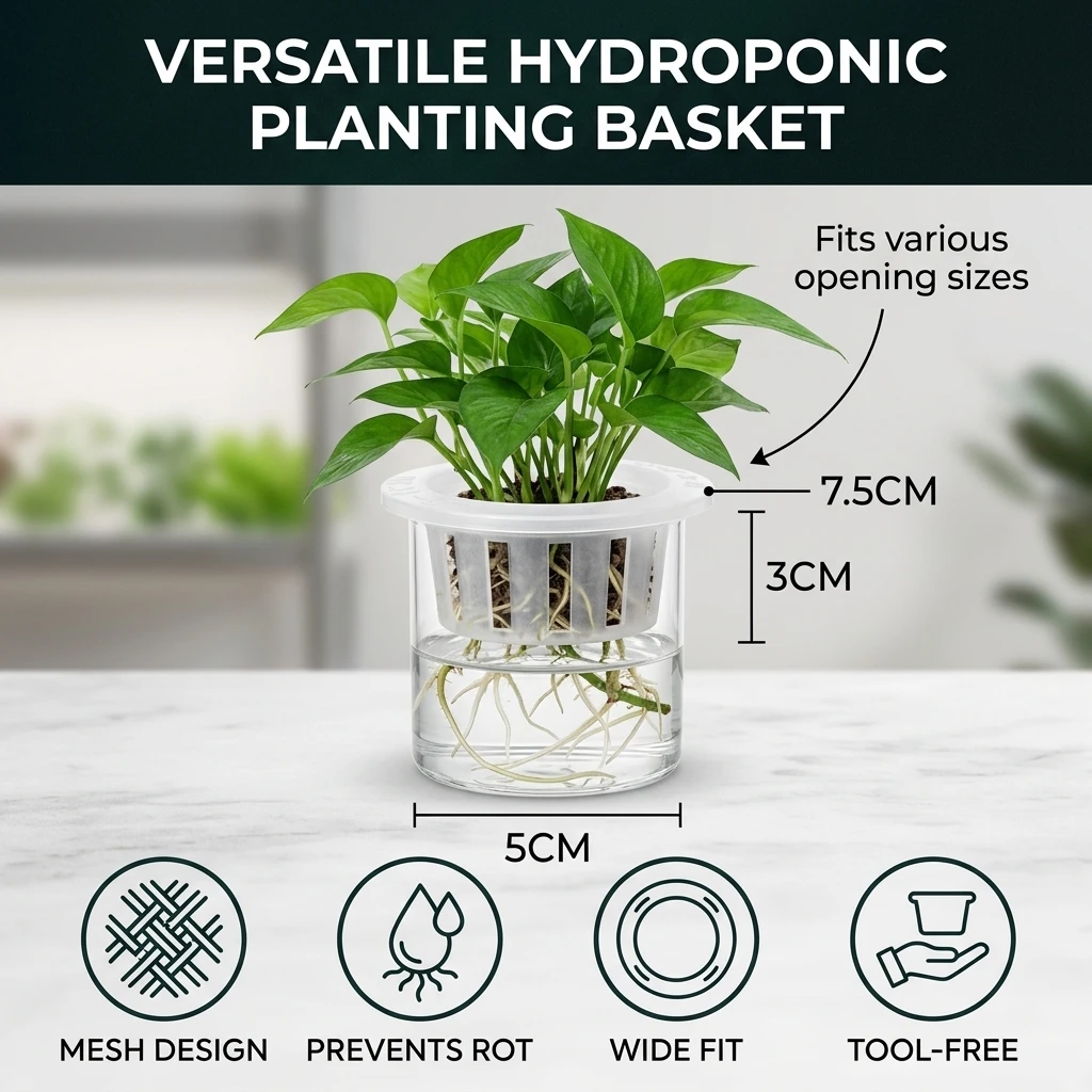 Plastic Planting Basket Greenhouse Soilless Mesh Plant Grow Pots Net Basket Holder Vegetable Nursery Cup Tray Sponge Hydroponic